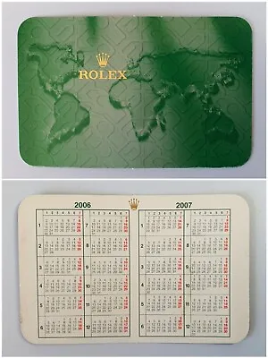 100% Genuine ROLEX Cardboard Paper Credit Card Size Wallet 2006-2007 Calendar • $39.95