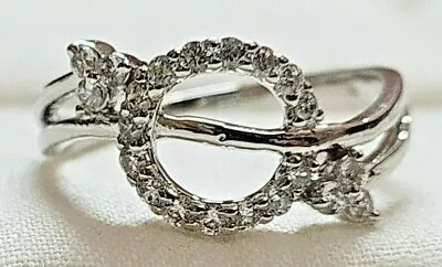 14kt White Gold Over Western Stylish Designer Wedding Lab-Created Diamond Ring • $80