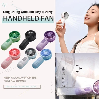 $9.86 • Buy Portable Mini Hand-held 3 Speeds Desk Fan Cooler Cooling USB Rechargeable[ R0Y1