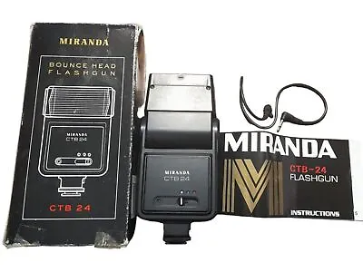 Miranda CTB 24 Bounce Head Flashgun Vintage Flash Unit- Tested Working • £16.99