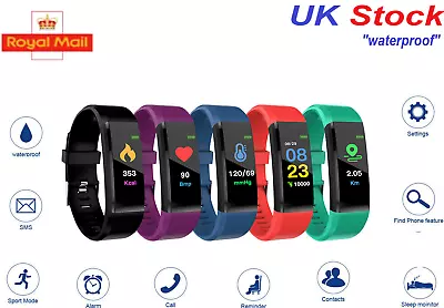 Smart Watch Fitness Tracker Heart Rate Men Women Sport Watches For IOS Android • £5.49