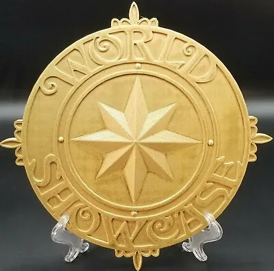 Full Scale World Showcase Medallion Inspired Plaque Prop Replica - Gold Shade • $39.99
