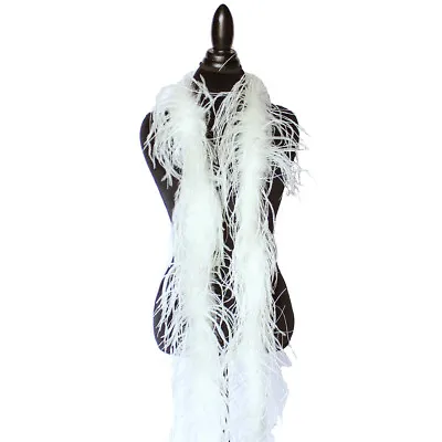 $45.95 • Buy Cream Yellow 1ply Ostrich Feather Boa Scarf Prom Halloween Costumes Dance Decor