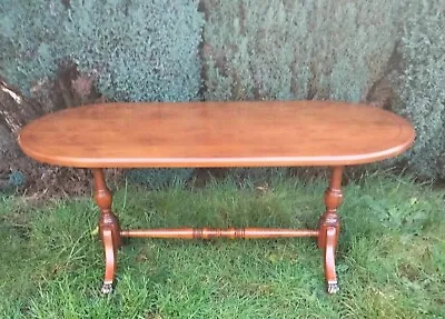 Antique Reproduction Yew Wood Coffee Table Made By Strongbow Furniture • £100