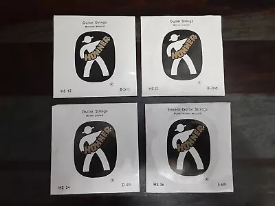 Vtg HOHNER West Germany Guitar String Silver Plated Bronze/Nickel Wound LOT OF 4 • $48