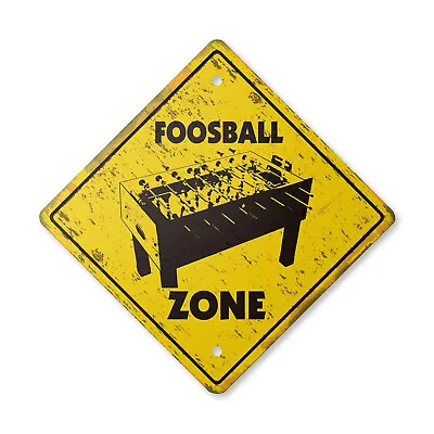 Foosball Vintage Crossing Plastic Sign Xing Game Room Table Soccer Player Play T • $10.99