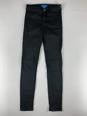 MiH Jeans Womens Bodycon High Rise Skinny Leg Jeans Size 27 Black Stretch 26X31 • $6