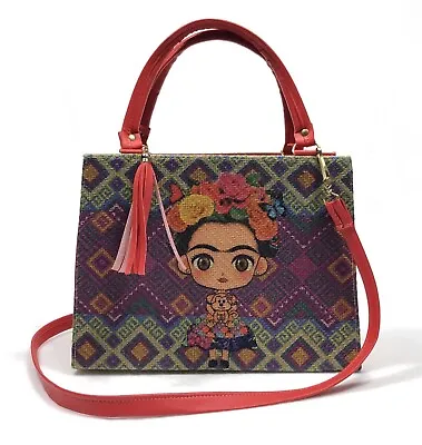 $29.99 • Buy Frida Kahlo Bag Handbag 100% Mexican Art Purse/ Bolsa Artesanal Mexicana De Yute