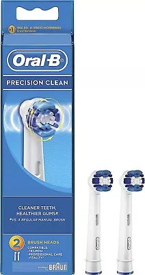 Genuine Oral B Precision Clean Braun Electric Toothbrush Heads Replacement Pk2 • $14.99