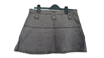 £8 • Buy Bay Trading Chocolate Flippy Button Mini Skirt Size 12 New