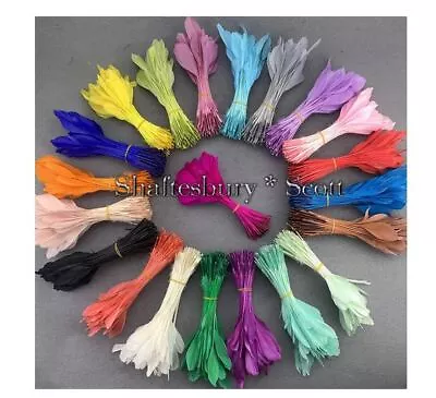 LONG COUPE FEATHERS X 10  Various Colours Ideal For  Millinery Arts & Crafts • £4.99