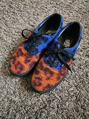 Vans Mix Leopard Multicolor Fuzzy Skate Shoes Men's 10 • $38