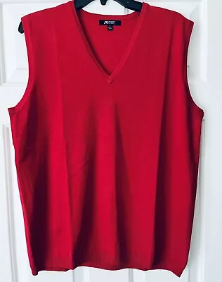 Affinity Red Wool-blend Pullover Sweater Vest - NEW Men's XLARGE V-neck Holiday • $16.20