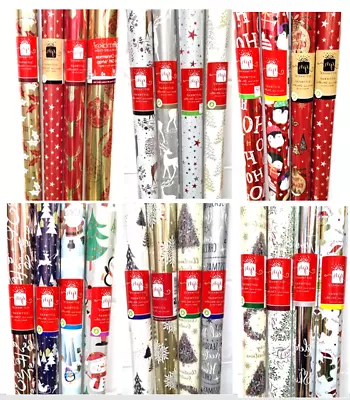 4 X 1.5M/2M/4M Cute Christmas Gift Wrapping Paper  Rolls And Gift Tags • £8.99