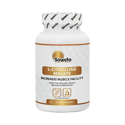 SOWELO L-CITRULLINE MALATE 1000mg TABS BOOSTS MUSCLEPUMP AND SEXUAL EFFICIENCY • $10.99