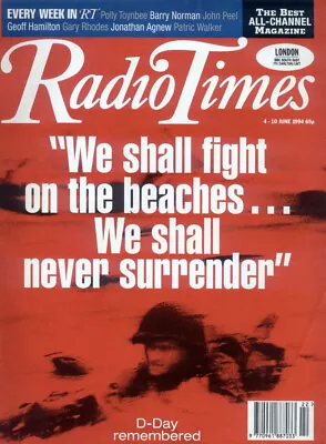 Radio Times 4 June 1994 . D-day Issue. Lloyd Grossman Michael Palin Mr Motivator • £11.99