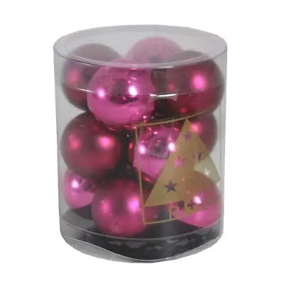 Christmas Tree Decoration Glass Baubles - 12 Pack 30mm - Choose Colour • £5.76