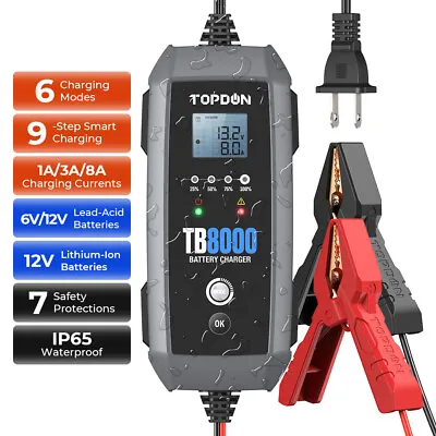 2024NEW! TOPDON TB8000 Car Battery Charger Automatic Battery Maintainer 12V 8Amp • $98.99