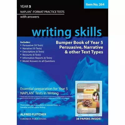 Writing Skills Bumper Book Year 5 NAPLAN* Format Practice Tests(Item No. 264) • $34.95