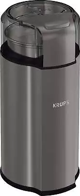 KRUPS Silent Vortex Electric Coffee And Spice Blade Grinder Grey GX332B50 • $39.53