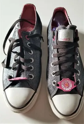 Brand NEW! Daddy's Money GunMetal Women Cute Glimmer Sneaker Shoes Size 8 • $34.99