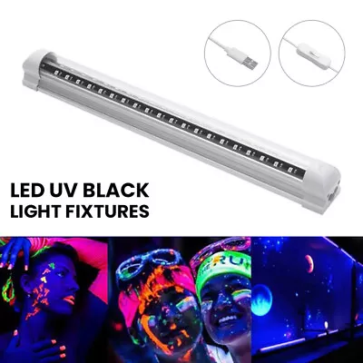 365/395nm LED UV Ultraviolet Strip Tube Light Bar 40 LEDS Party Lamp BlacklightX • £14.48