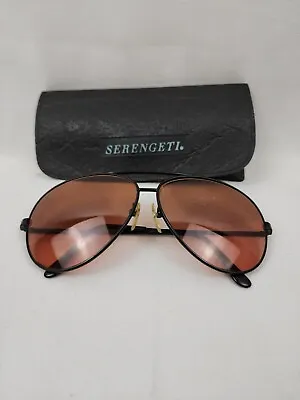 Serengeti Drivers 5222C  Rose Crystal Tone UV Shiny BLK Aviator  Sunglasses/CSE • $379.92