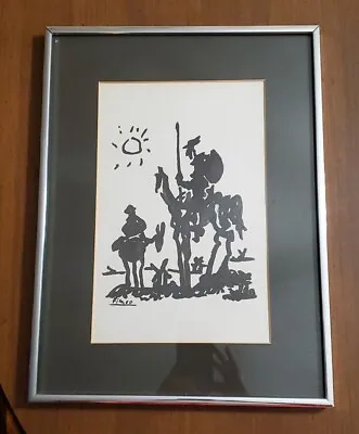 Pablo Picasso Don Quixote Art Print Paper Framed Lithograph 12 X 16   • $99.99