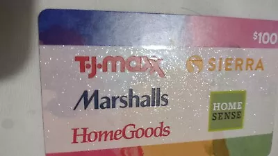 $100.00 Stores Gift Card T.j.max Marshalls Homegooda Sierrahome Sense No Exp • $99.99