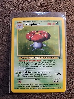 Pokemon 1999 Vileplume Holo Jungle 15/64 NM • $12