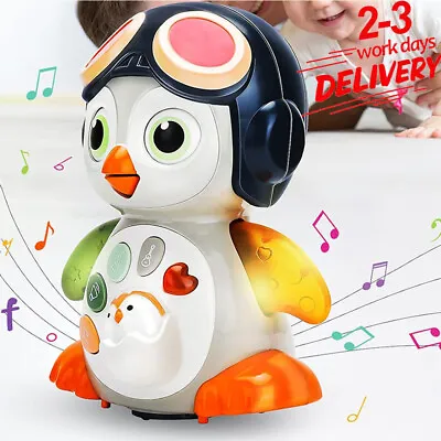 Baby Toys Penguin Dancing Crawling With Lights Boy Girl Gifts For 1 Year Old UK • £10.89