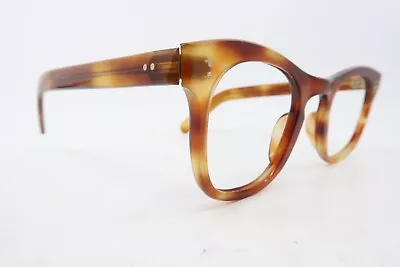 Vintage Early 50s Acetate Eyeglasses Frames With Keyhole Bridge Hand Made France • $18.67