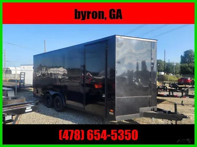 2023 Covered Wagon Trailers 8.5X18 Blackout Used Or Motorcycle Trailer Knife E • $8795