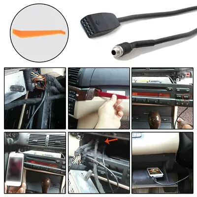 Car AUX Input Input Interface Adapter Cable For E39 E53 X5 E46 • $9.92