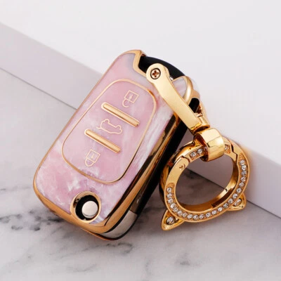 $33.65 • Buy For Hyundai I30 Ix35 I10 I20 Flip Remote Key Fob Cover Case Shell For KIA Pink