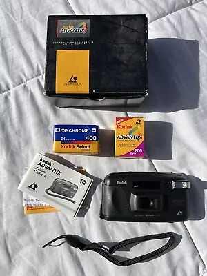 VINTAGE Kodak Advantix 3100AF Point & Shoot Camera Wrist Strap Inst. Book & Film • $25