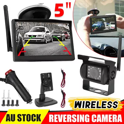 Reverse Camera Wireless 5  Kit 12V Reversing Camera Truck Caravan Rear View HD • $68.95