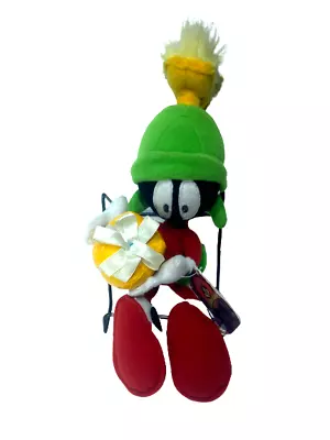 Marvin The Martian Plush Toy Holding Present 2003 Warner Bros Looney Tunes NWT • $12