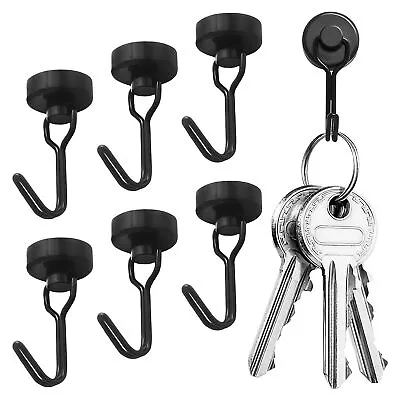 6pcs Swivel Swing For Hanging Heavy Duty 15KG Cabinet Gym Locker Magnetic Hook • £9.80