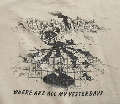 VTG 90s POW Vietnam War Bring Em Home John K McCabe Art T Shirt 2XL USA Freedom • $54.95