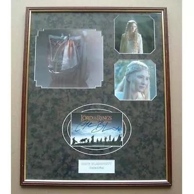 Cate Blanchett Signed Framed Lord Of The Rings Galadriel Photo Set Great Display • £65