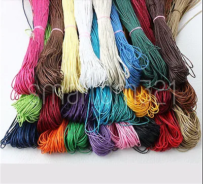 Waxed Cord 1.5mm Or 1mm String Thread Jewellery Bracelet Necklace Craft • £1.59