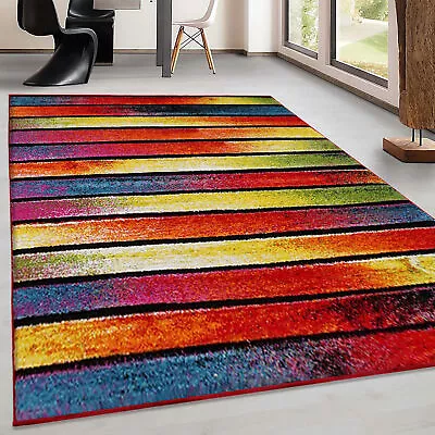 Multi Colour Large Rugs For Living Room Bedroom Kids Room Hallway Carpet Runners • £14.50