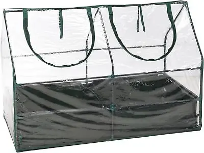 Pop Up Greenhouse Ground Bag Base Easy Set Up Cold Frame 2 Zipped Door Panels • £34.99