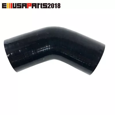 2  45 Degree Elbow Turbo/Intercooler/Intake Silicone Coupler Hose Black 51mm • $10.99