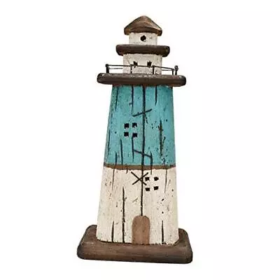 Wooden Lighthouse Decor Decorative Nautical Lighthouse Rustic Ocean Sea 13“H • £57.05