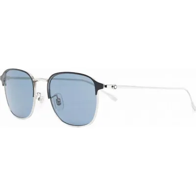 NEW Mont Blanc MB0189S-006-54 Silver Sunglasses • $316.29