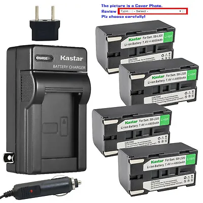 Kastar Battery AC Charger For Samsung SB-L320 Samsung SC-L650 SCL650 Camcorder • $23.99