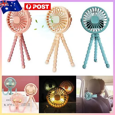 Octopus Clip-on USB Fan Portable Flexible Mini For Baby Stroller Handheld Fans • $19.98