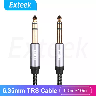 1/4  TRS 6.35mm  Stereo Cable Male To Male Balanced Audio Patch Lead Gold Plated • $28.95